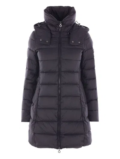 Tatras Quilted Down Coat With Detachable Fur-trimmed Hood In Black
