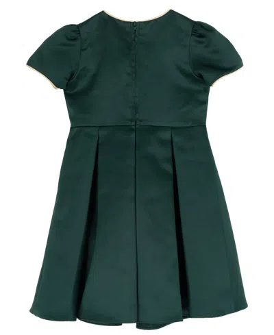 Rare Editions Girls 2t-6x Bow Detail Dress In Green