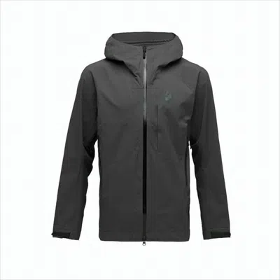 Black Diamond Matte Finish Jacket With Adjustable Cuffs In Gray