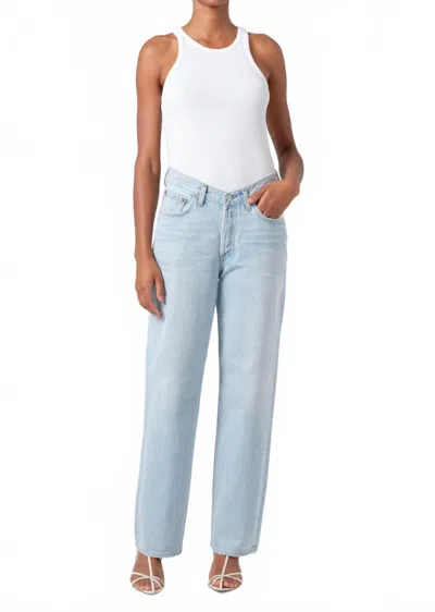 Agolde Henson Mid Rise Jeans In Replica In Blue