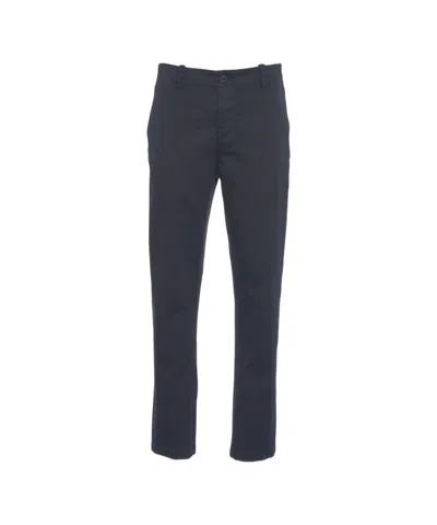 Transit Tailored Blue Chino Pants With Hidden Zipper Closure In Blue
