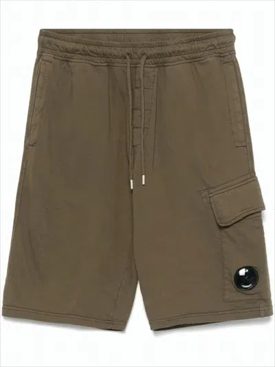 C.p. Company Drawstring-waist Cargo-pocket Shorts In Brown
