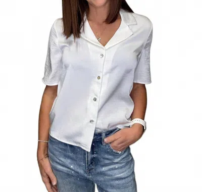 Charlie B Candice Button-down Blouse In White In White