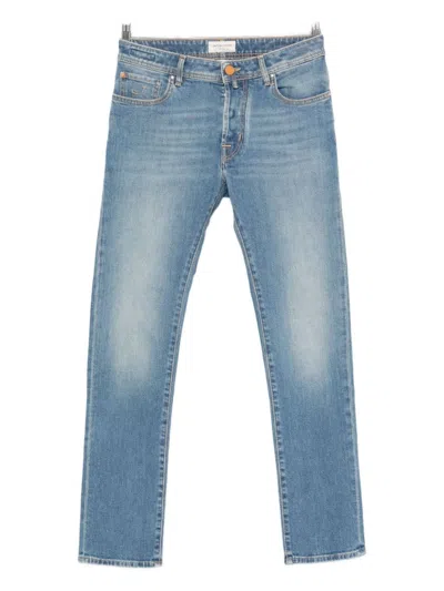 Jacob Cohen Mid-rise Blue Denim Jeans With Contemporary Fit In Blue