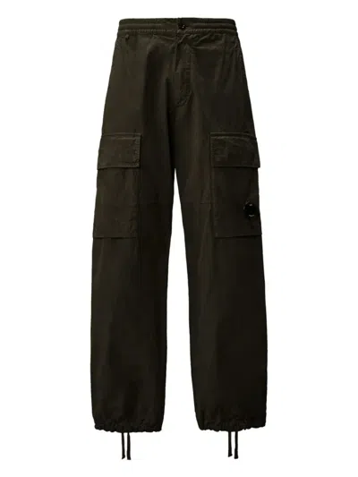 C.p. Company Relaxed Fit Grey Cargo Pants With Flap Pockets In Brown