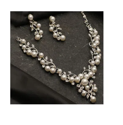 Sohi Women White Jewellery Set In Metallic