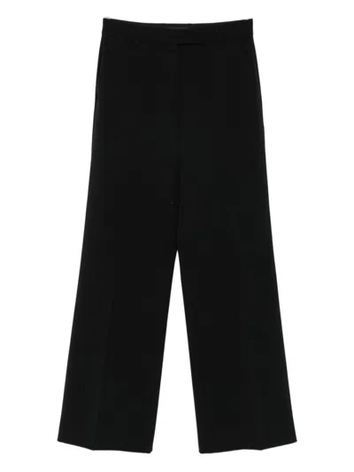 Seventy Sergio Tegon Wide-leg Cropped Trousers In Black