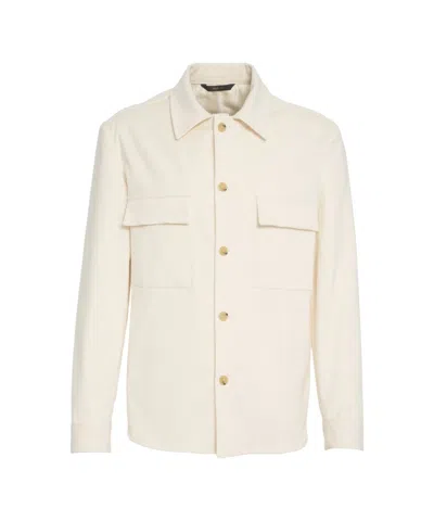 Briglia Casual Overshirt 'john' With Classic Collar And Functional Pockets In White