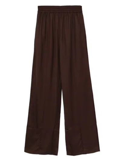 Golden Goose Wide-leg Trousers With Relaxed Fit In Brown