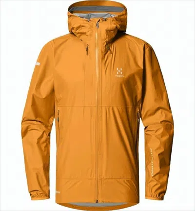 Haglöfs Water-resistant Casual Jacket With Adjustable Hood In Orange