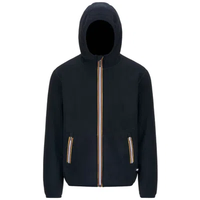 K-way Reversible Jacket With Smooth And Sherpa Textures In Blue