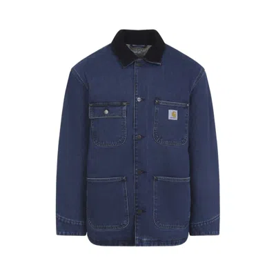 Carhartt Casual Jacket With Long Sleeves And Pockets In Blue