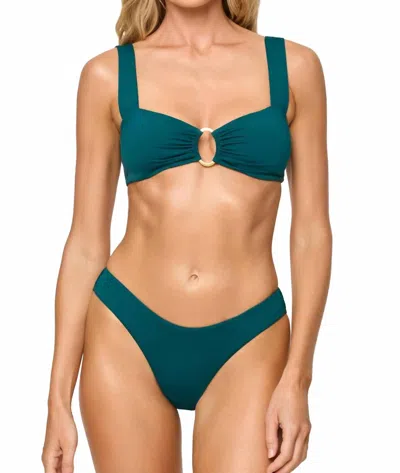 L*space Willow Bikini Top In Deep Teal In Green