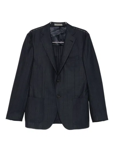 Corneliani Blue Virgin Wool And Cashmere Suit Jacket In Blue