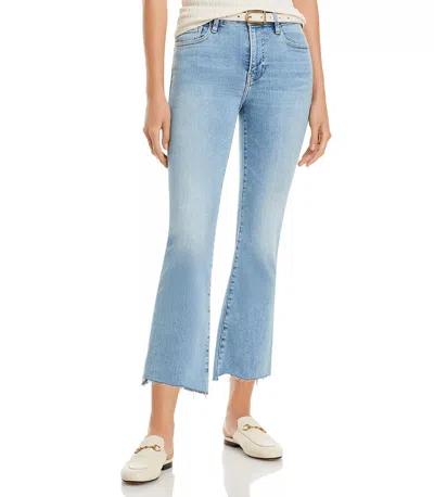 Frame Le Crop Mini Boot Step Fray Jean In Colorado In Blue