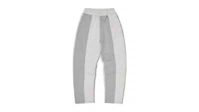Pre-owned Corteiz Men's  Hmp Contrast Panel Open Hem Sweatpant In Heather Grey In Gray
