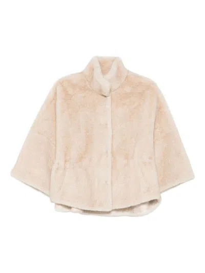 Valentini 1972 Boxy Silhouette Beige Coat In Neutral