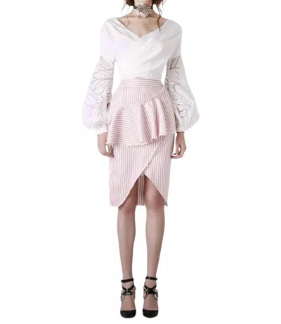 Asilio Rough Lines Skirt In Pink In Pink