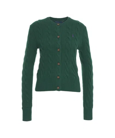 Polo Ralph Lauren Cable-knit Cardigan In Green