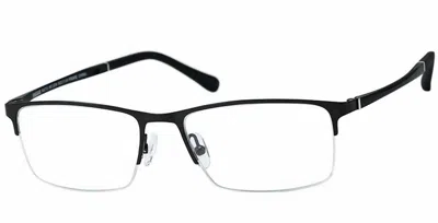 Haggar Men's Hac123 Rectangle Eyeglasses In Black In Black