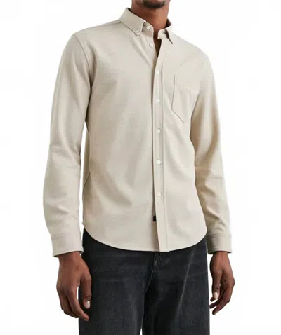 Rails Vincent Long Sleeve Button Down Shirt In Cashew In White