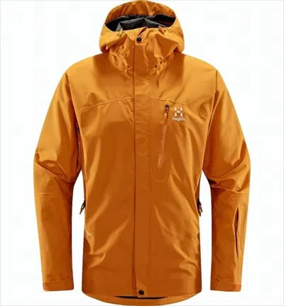 Haglöfs Water-resistant Casual Jacket With Adjustable Hood In Orange