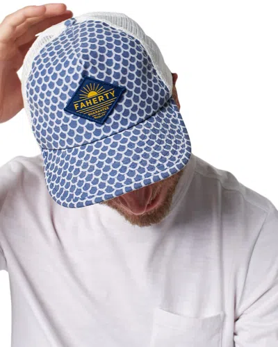 Faherty All Day Trucker Hat In Blue