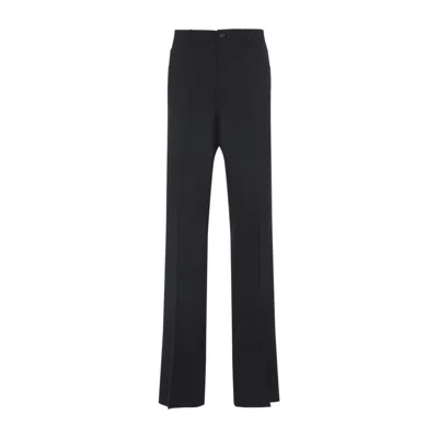 Amiri Tailored Black Trousers With Premium Polyester-wool Blend In Black