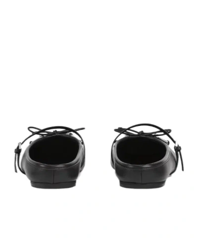 Gucci Leather Ballet Flats Featuring Metal Detail In Black