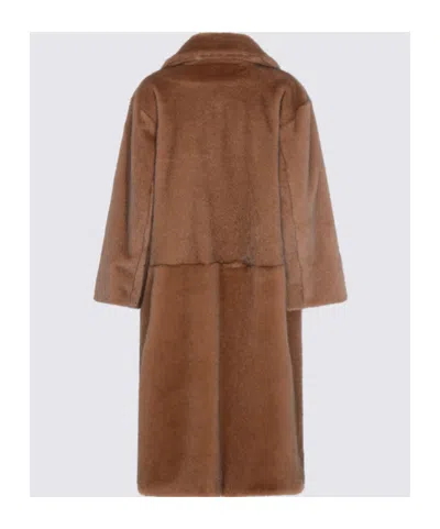 Antonelli Brown Tailored Coat With Structured Fit In Brown