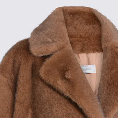 Antonelli Brown Tailored Coat With Structured Fit In Brown