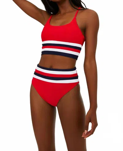 Beach Riot Millie Bikini Bottom In American Color Block In Multi