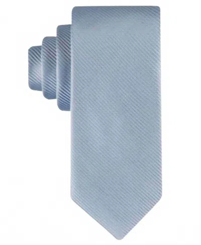Calvin Klein Men's Catrina Solid Stripe Tie In Light Blue In Gray