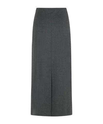 Loulou De Saison Zipper Skirt In Gray