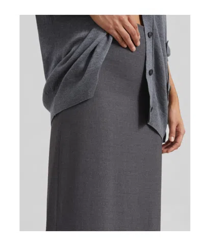 Loulou De Saison Zipper Skirt In Gray