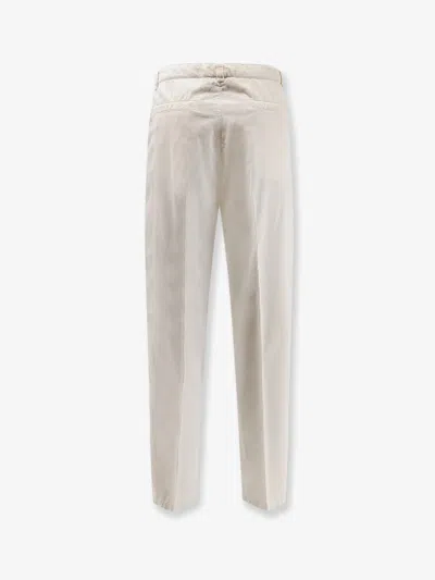 Brunello Cucinelli Men Corduroy Trousers In White