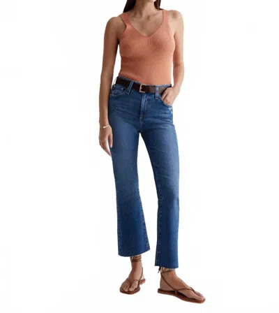 Ag Farrah Boot Crop Denim Jeans In Alibi Destructed Wash In Blue