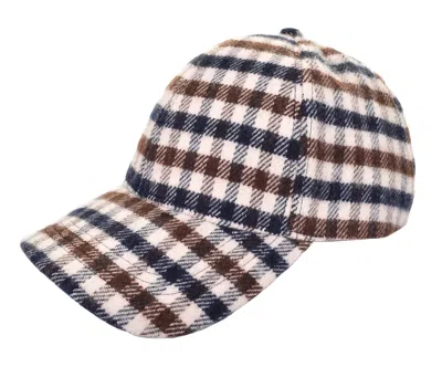 Aquascutum Club Check Wool Cap In Multi