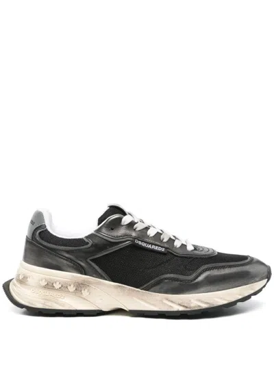 Dsquared2 Stylish Sneakers With Contrast Sole And Padded Collar In Multi