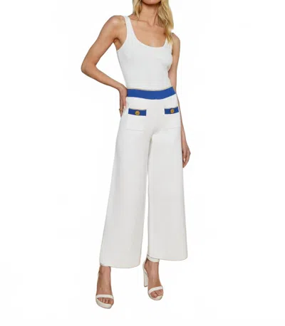 L'agence Madrid Wide-leg Knit Pants In Neutral