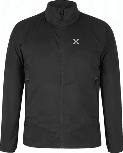 Montura Tailored Black Jacket With Stand-up Collar And Quilted Lining In Black