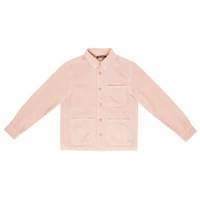 Bepositive Workwear-inspired Jacket In Distressed Canvas Fabric In Pink