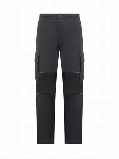 Marni Structured Cargo Pants With Contrast Stitching In Black