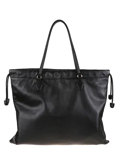 Jimmy Choo Soft Nappa Drawstring Tote With Elegant Embellishments In Black