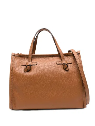 Gianni Chiarini Textured Calfskin Brown Shopper Bag In Brown