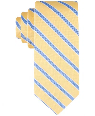 Tommy Hilfiger Men's Oxford Stripe Tie In Yellow In Yellow