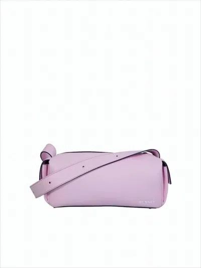Sunnei Rectangular Pink Cowhide Leather Shoulder Bag In Pink
