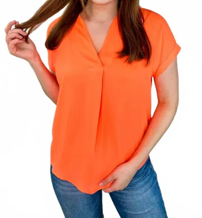Jess Lea Whitney Woven Blouse In Orange In Orange