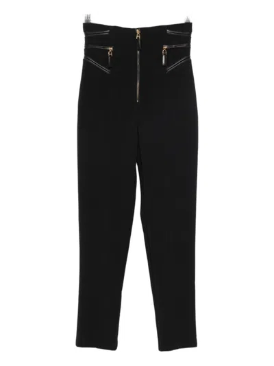 Elisabetta Franchi Zip-fastening Trim-detail Trousers In Black