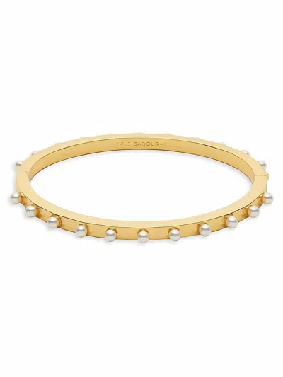 Lele Sadoughi Women's Pearl Bangle Bracelet In Gold In Gold